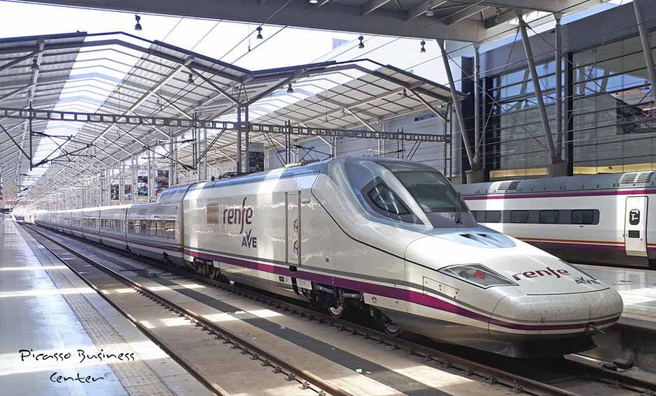 Barcelona klockan 6:01, Madrid klockan 2:55 med höghastighetståg Renfe AVE Barcelona-Madrid-Malaga